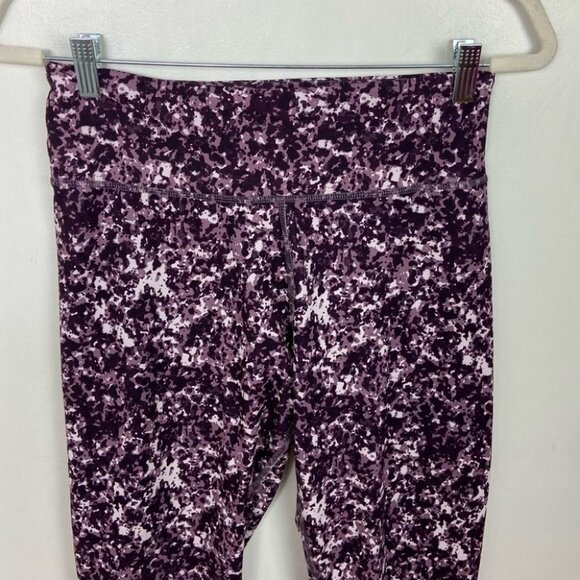 Balance Yoga Purple Printed High Waist Leggings Size Large Marble Speckle Yoga L - Picture 8 of 15
